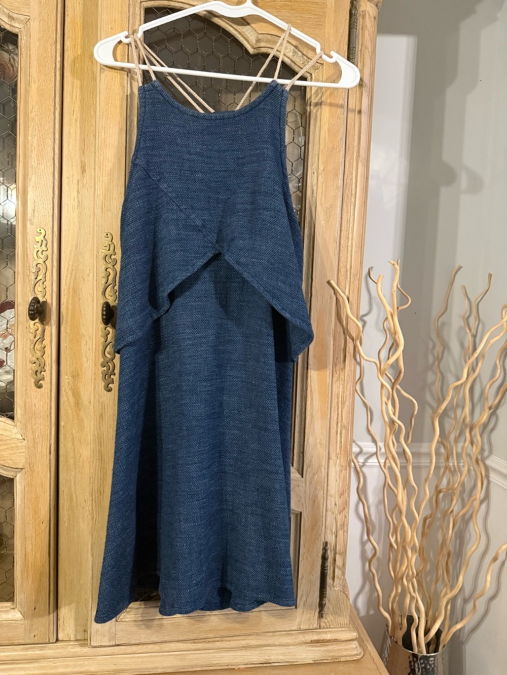 Free People Blue Sleeveless Layered Midi Dress - Modern Casual